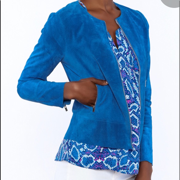 Ecru Suede Blazer